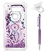 Produktbild LG V30 Treibsand Handyhülle, Schutzhülle für LG V30, Idlehour Silikon Case TPU Ultra Dünn Hülle Anti-Shock Bumper Cover mit Touchstift Stylus und Ringschnalle