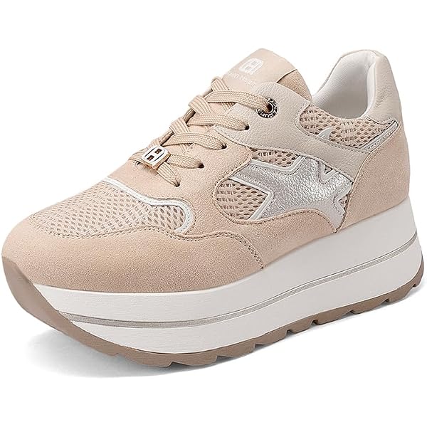 SCARPE DONNA PLATEAU da Ginnastica Suola a Zeppa Chunky Basse Lacci