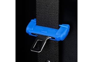 MUSTONE Car Seat Belt Buckle Cover, Anti-Scratch Silicone Seat Belt Buckle Cover, Car Interior Protection for Back Seat (Blue)