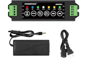 STUDIOFINIX STUODIOFINIX Mini amplificateur Bluetooth 4 canaux 120w pour Haut-parleurs passifs avec TWS, AUX, MIC, USB, pièce détachée, adapté aux Haut-parleurs muraux/Plafond/Marine/bibliothèque