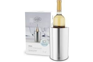 alfi Vino, Enfriador de Acero Inoxidable para Botellas de 0,701 l, Vino, Cava, Mantiene el frío sin Agua de condensación ni Hielo, Bebidas frías hasta la última Gota, Apto para lavavajillas, sin BPA