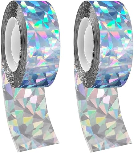 Ruban Répulsif Oiseaux 4 Rouleaux 80m - Effaroucheur Brillant Pour Jardin, Balcon, Terrasse