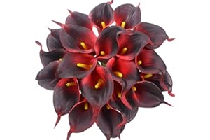Veryhome 20 Unids Calla Lily Nupcial Ramo de Flores Artificial Flor de Látex Real Touch Home Party Decoración de La Boda
