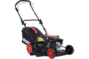 PARKERBRAND.COM ParkerBrand 17” Hand Push Petrol Lawnmower – 150cc, Mulch & Collect