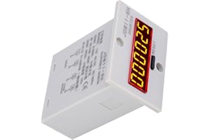 EUJGOOV Elektronischer Zähler, JDM11-6H Spannungsloser Zähler 6-stelliges elektronisches LED-Digitalanzeige-Zählerrelais (AC/DC12V)