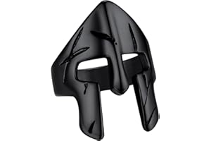 FaithHeart Bague Spartiate Acier Inoxydable/Or/Noir Chevalière Casque Guerrier Taille 54-72 Bague Biker Fantôme de Sparte Bijoux Gothique Vintage pour Homme Femme Ado Garçon (Boîte Cadeau)