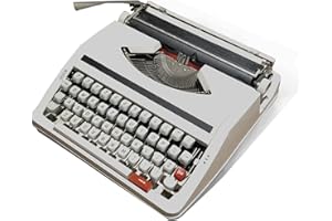 ZXNQ Machinery Typewriter Old fashioned Manual Typewriter, Portable and Easy to Use - Red Black ribbon Set 30 * 30 * 10CM