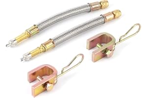 ‎PSYTFEI Ventilverlängerung 2 Stücke 150 mm mit 2 Eisenklemme Edelstahl Autoventil Reifen Flexibel Ventil Extender Verbindungsstück für Auto LKW Wohnmobil Anhänger Wohnmobil