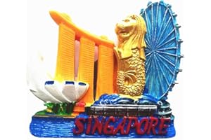 MUYU MAGNET Aimant de réfrigérateur 3D Singapour - Décoration de maison et de cuisine - Souvenir de Singapour