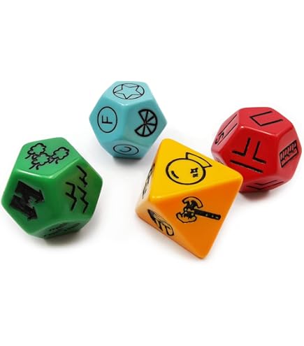 Dados De Mazmorras RPG – Set De 4 Dados De 25mm Para Creación De Mazmorras, Compatible Con D&D, Pathfinder Y Juegos De Fantasía – Más De 4000 Combinaciones