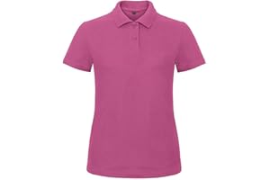 Niscioma Polo Donna Manica Corta - T-Shirt con Colletto e 2 Bottoni, Abbigliamento da Lavoro Basic, T Shirt 100% Cotone Piquet, Maglietta Tinta Unita Modello 01