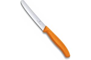Victorinox SwissClassic Couteau de Cuisine avec Lame dentelée Idéal pour tomates