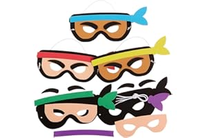 Baker Ross FX852 Kit de masques Ninja - Lot de 5, masques de fête et de loisirs créatifs pour enfants