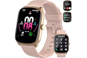 QECNATO Smartwatch Herren Damen, 1,95" HD Gebogener Bildschirm Smart Watch, mit Bluetooth Anrufe, Pulsmesser Schlafmonitor, 112+ Sportmodi Fitnessuhr, IP68 Wasserdicht Schrittzähler Sportuhr für Android iOS