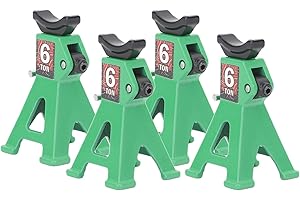 LJCM Cavalletto per Cric per Auto RC Cavalletto per Cric Leggero in Lega di Alluminio Compatto Regolabile in Altezza 4 Pezzi per Auto RC (Green)
