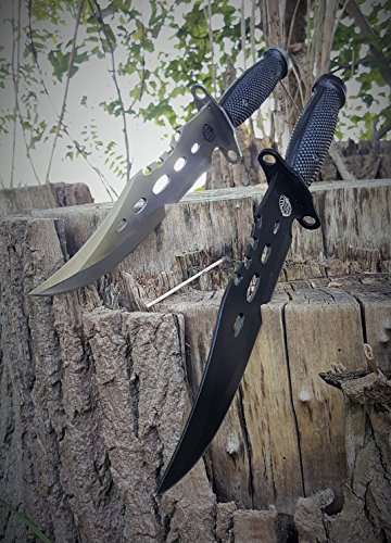 „Mega-Spar-Set“ 36cm CANADA „Forrest Ranger 3th.“ und „Forrest Ranger 2th.“ in einem Set. Mega Bowie- Jagd- Outdoor- Survival- Messer. incl. 2 Dolche Beimesser und 2x 12in1 Survival-Cards - 3