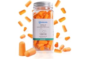 ANDANDA Bouchon d'Oreille 50 Paires, Boule quies pour Dormir, Anti Ronflement, Anti Bruit SNR 37dB, Reutilisable, Protection Auditive, Mousse Douce, Léger, Concert, Travailler, Voyager, Étudier