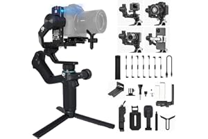 FEIYUTECH Feiyu SCORP-Mini-2 Handkardanischer 3-Achsen-Stabilisator,AI-Verfolgung für Spiegellose Kamera und Taschenkamera wie Sony,Canon,Nikon,Panasonic für Action-Kamera wie GoPro,Smartphone,1.2kg Nutzlast