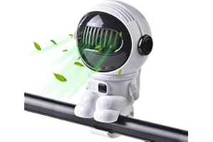 Aionly Pram Fan Clip on Stroller, Pushchair Fan Mini Portable USB Rechargeable 5000mAh Battery Powered Detachable, Baby Holiday Essentials, Buggy Fan for Travel Bed (White)