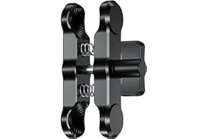BRCOVAN Lega Alluminio Braccio a Doppia Presa (Braccio Medio) Compatible with RAM Mounts Componenti a Sfera da 1 Pollice, Lunghezza Totale 3,54"