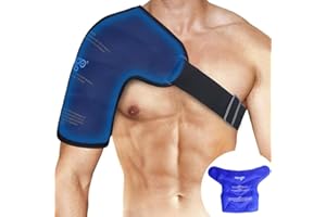 NEWGO Shoulder Ice Pack Rotator Cuff Cold Therapy, FSA HSA Eligible, Shoulder Ice Pack Wrap Cold Pack for Pain Relief, Recovery After Surgery, Sore Muscles, Tendonitis- Black