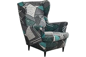 CHNSHOME Copripoltrona 1 Posto con Orecchie Elasticizzato 2 Pezzi copripoltrona Fodere per poltrone a orecchioni Coprisedile per Poltrona