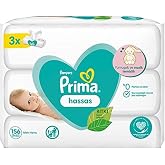 Prima Hassas Ciltler İ&ccedil;in Islak Mendil, 156 Yaprak (3x52 Adet), Alkols&uuml;z, Parf&uuml;ms&uuml;z