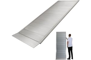 ‎TRUTZHOLM TRUTZHOLM 1 x Breitrampe 214 x 74 cm Traglast 600 kg Alu grau geriffelt Auffahrrampe Eventrampe Laderampe