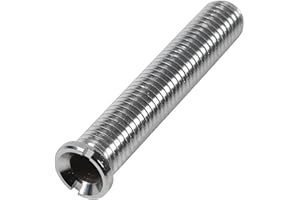 ANBOO M12x70mm Küchenspüle Korbschraube, Hohlschraube Spüle, Messing Hohlschraube für Siebkorbventile, Spülbeckenkorb Schraube für Waschbecken Sieb Stopfen, Küche (Silber)