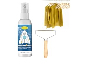 QEEROYO Antistatik Spray Kleidung, Spray Antistatisch, Anti Static Sprays, Sprays Antistatisch, Antistatik-Spray für Kleidung, Textilien, Möbel und Auto, Reduziert Statische Aufladung, 100 ml