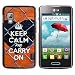 Produktbild Hülle Case Schutzhülle Cover Premium Case // Q01009954 keep calm and carry on 455 // LG Optimus L5 II Dual E455 / E460