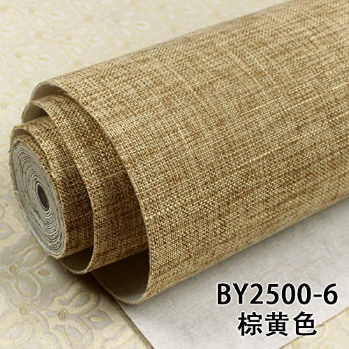 Jedfild Fashion simple wall cloth hotel restaurant Suya linen fiber wall cloth home improvement bedroom TV background wallpaper plain elegance wall cloth, 2500-6 brown