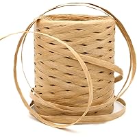 Bast-Papierband, 200 Meter Schnur, Bast-Papier-Bast-Matte-Papierband, 1/4-Zoll-breite Verpackungsbandschnur für…