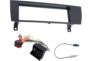 SOUND-WAY Kit Montaje Autoradio, Marco 1 DIN Radio para Coche, Adaptador Compatible con BMW Serie 1/3 / X1 / Z4