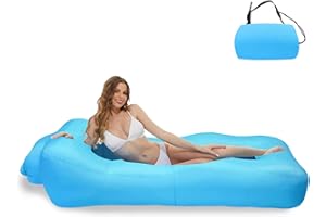 Kensbro Aufblasbarer Safa, 210T Wasserdichtes Luftsofa mit Tragetasche, Aufblasbare Liege, Air Lounger Luftsofa für Camping, Park, Strand, Pool und Strand-Partys