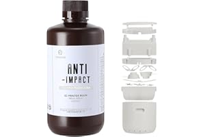 RI RESIONE RESIONE Anti-Impact High Tough Resin - Low Water Absorption Nylon-Like Long-Term Non Brittleness 3D Resin for Printing Snap on & Movable Parts(White Grey 1kg)