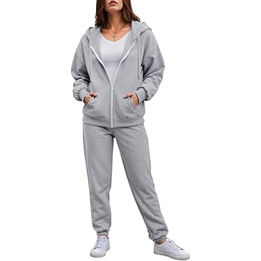WZYYDS Survêtement Femme Capuche Zippé - Ensemble Sport Hiver Chaud