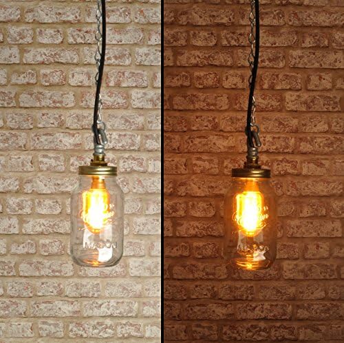 THE PROWER KILNER JAR Pendant Light New Industrial Style Vintage Retro Steampunk Steel Brass, Bar - Restaurant - Loft - Urban - Farmhouse - Indoor