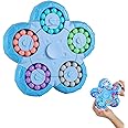 YUDANSI Magic Bean Puzzle Toy,Magic Bean Rotating Cube Board Game Toy,Rotating Finger Cube Fiddle Fidget Toys,Christmas Birthday New Year Gift For Kids Teens Adults (Blue)