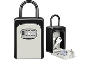 OLEKE Schlüsseltresor mit Zahlencode Schlüsselkasten Schlüsselbox Draußen Kleines Schlüsselsafe Aussen Schlüsselkasten mit Code Schlüsselversteck für Haus Garagen Schule Ersatz Haus Schlüssel