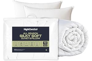 Night Comfort Super Soft Touch Microfibre Cover Anti Allergy Hollowfibre 10.5 TOG All Seasons Double Duvet and Pillow Pair