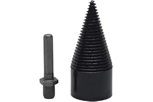 LIONINA Fendeuse de bûches à haute vitesse​Foret à bois de chauffage à tige hexagonal tournant résistant en acier au carbone - Fendeur de bois à vis conique pour perceuse