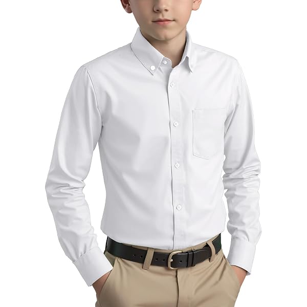 Chemise Oxford Garçon Avec Sangle Et Nœud Papillon - Lot Élégant 4-13 Ans
