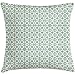 Produktbild Throw Pillow Abstract Cushion Cover, Triangles and Rhombuses Retro Style Arrangement Geometric Composition, Decorative Square Accent Pillow Case, Seafoam and Off White 16 X 16 Inches