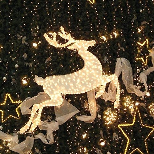 Eastlion Bunte Ferien 10 Meter Silber Draht Dekorieren Schnur Licht mit DC Power für Chrismas, Halloween, Silvester, Hochzeit Hintergrund Layout, Hotels, Restaurants, Bürogebäude, Wohnhaus, Schaufenster, Clubs, Konzerte, Warmweiß - 6