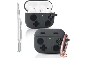 XMBYGY Etui do AirPods Pro 3, do AirPods Pro 3. generacji 2025, silikonowa osłona, pełna ochrona, wzór skórki z gamepadem 3D, z zestawem do czyszczenia, wielokolorowe bezprzewodowe etui na słuchawki douszne
