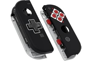 eXtremeRate Klasyka Stylu NES Soft Touch Joycon (Wersja D-Pad) Handheld Controller Housing z Pełnymi Przyciskami, DIY Wymiana Shell Case dla Nintendo Switch & Switch OLED Model Joy-Con – Console Shell Nie Jest Dołączona