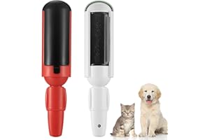 DIUJHUUY 2 STK Fusselrollen für Tierhaare, Wiederverwendbare Tierhaarentferner, Selbstreinigender Fusselentferner, Tierhaarroller, Fusselroller, Fusselbürste für Sofa Bett Möbel Kleidung Tierhaare