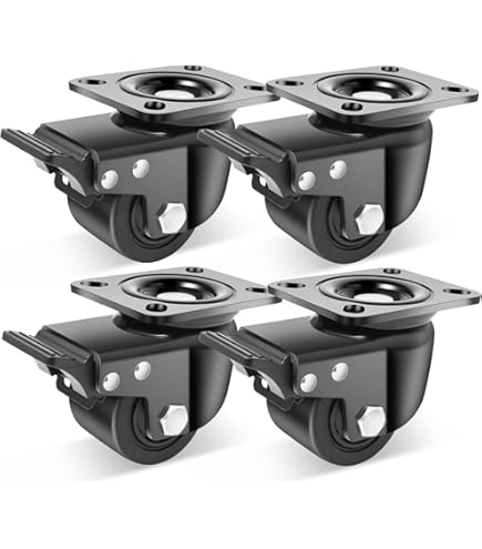 15インチ④ TABKEER 3 Inch Heavy Duty Swivel Caster Wheels with Brake,Set of 4
