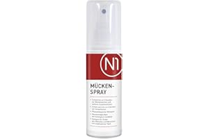 ‎N1 N1 Mückenspray 100 ml - Pflanzlicher Mückenschutz für Erwachsene & Kinder - effektive Mückenabwehr, hautverträglich, wasserfest & schweißresistent - Schutz gegen Mücken & Zecken mit Zitrusduft